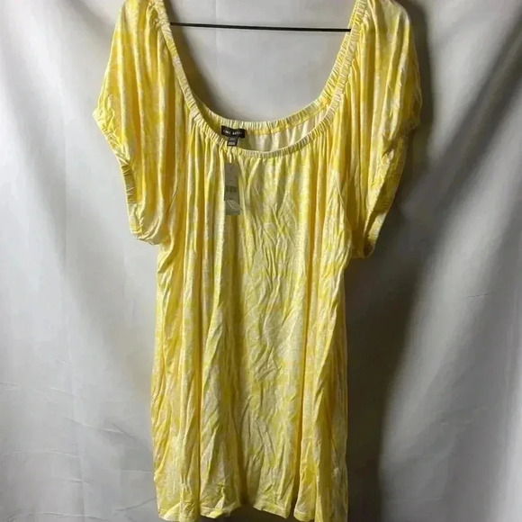 NWT LANE BRYANT SWING COLLECTION WOMENS SIZE 22/24 YELLOW WHITE DESIGN - Picture 2 of 12